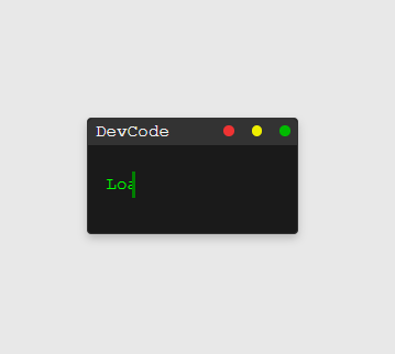 Animated Terminal Loader with Typing Effect