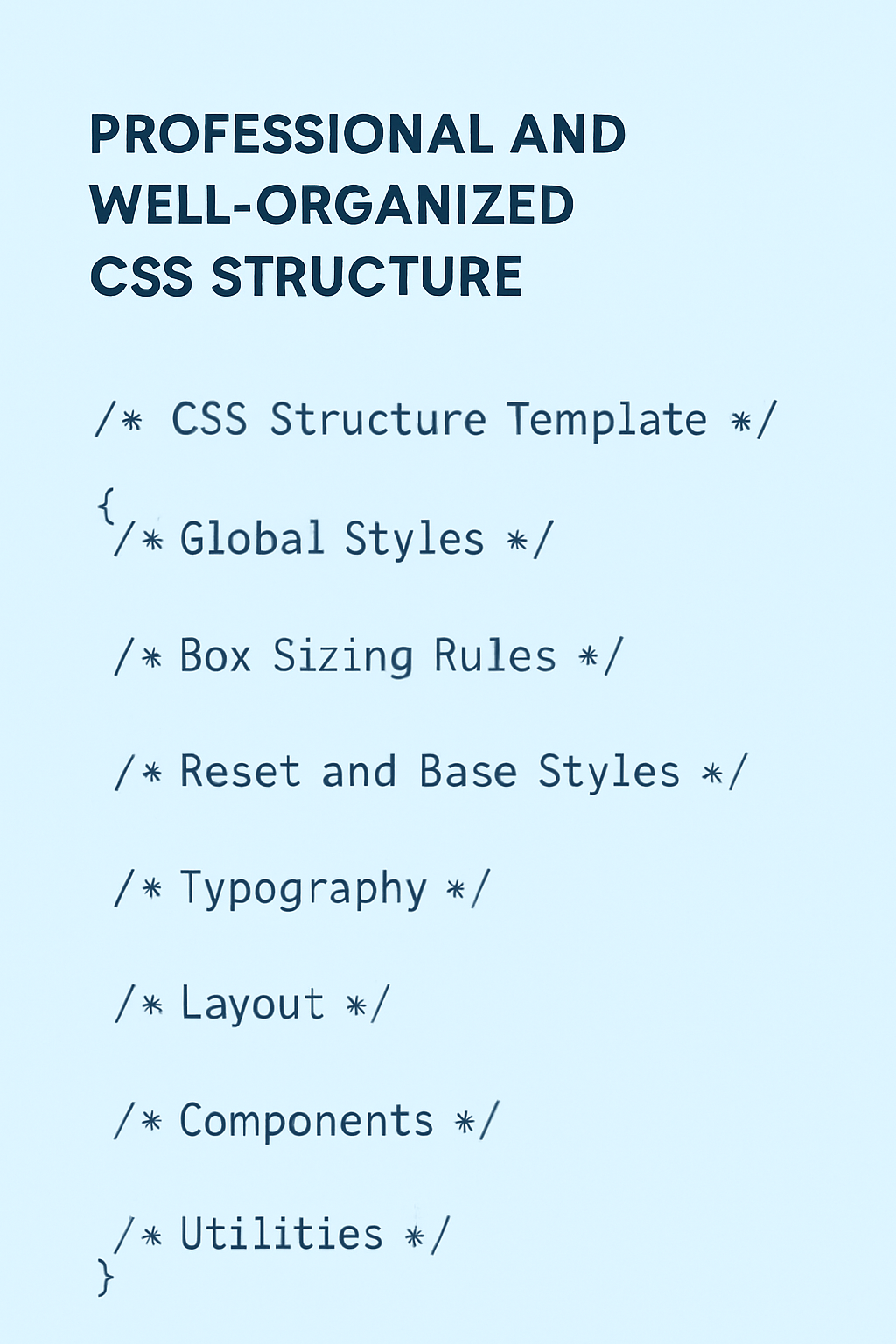Clean and Scalable Professional CSS Structure Template