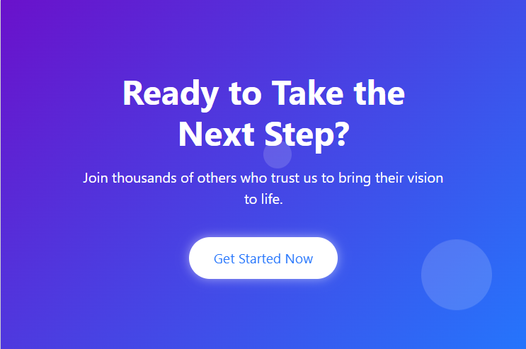 Animated & Responsive Call-To-Action (CTA) Section