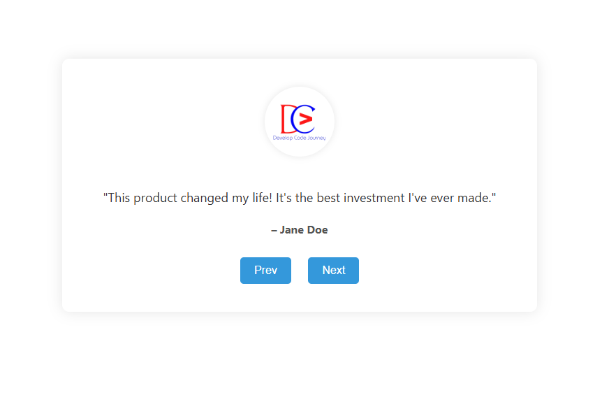 Responsive Auto-Slide Testimonials Using HTML, CSS & JavaScript