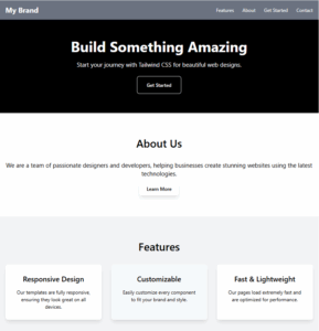 Responsive Tailwind CSS Landing Page Template