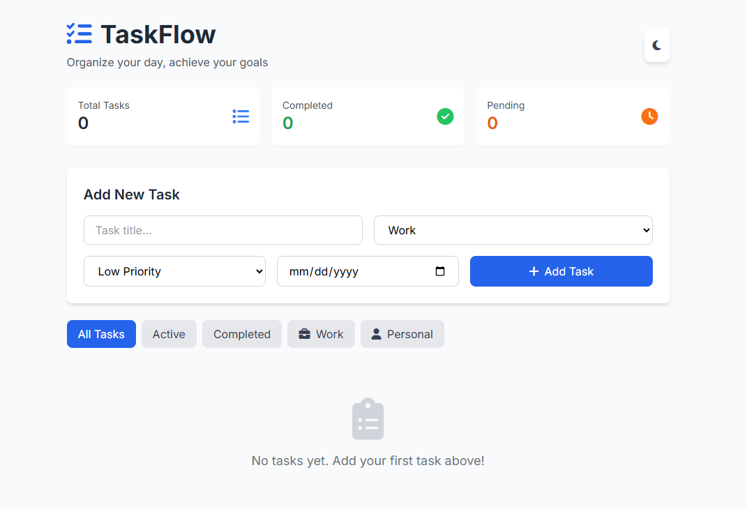 TaskFlow – A Modern, Responsive & User-Centric Task Management Web App