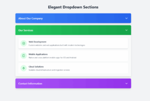 Elegant Animated Dropdown Sections